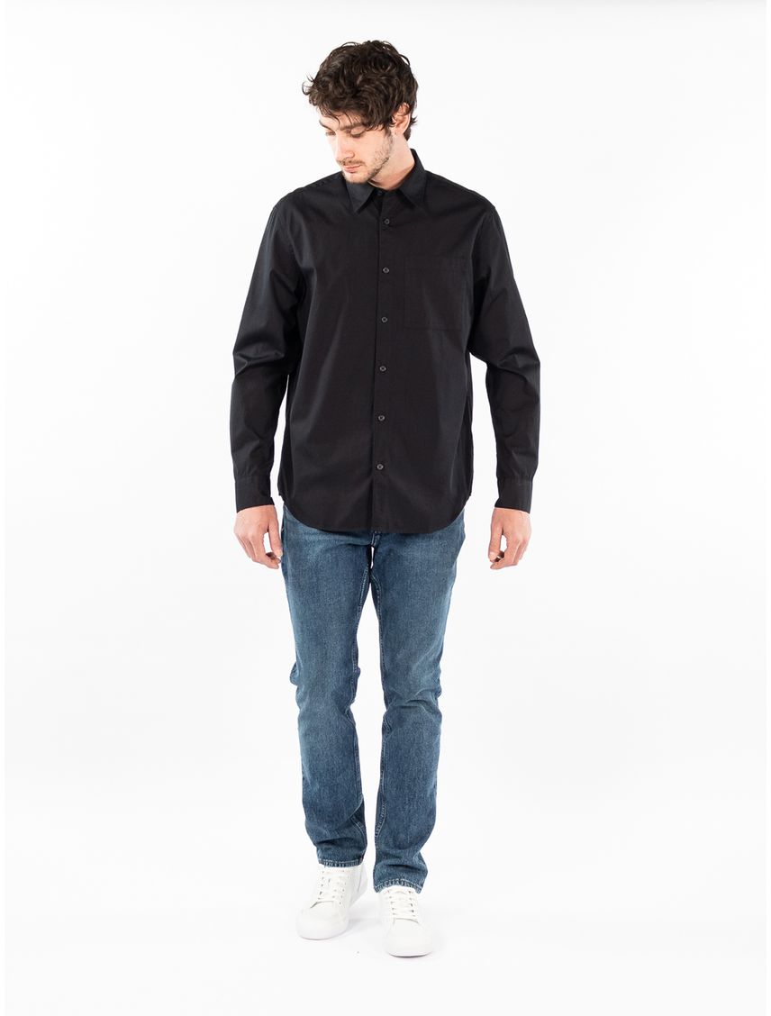 Camisa manga larga con bolsillo casual