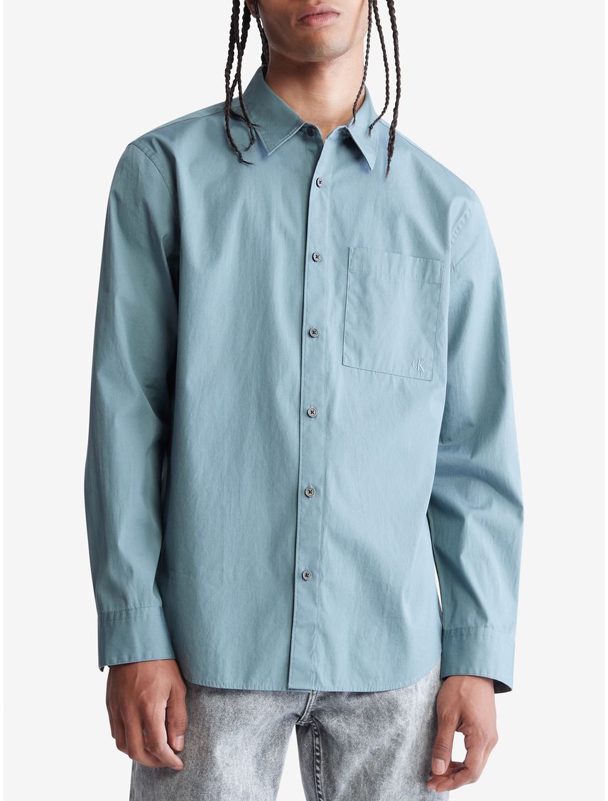 Camisa manga larga con bolsillo casual
