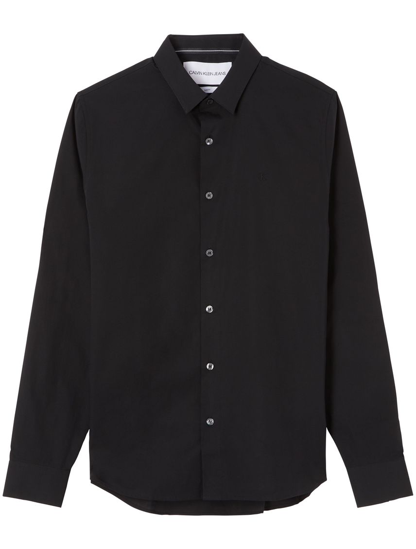 Camisa slim de algodón elástico