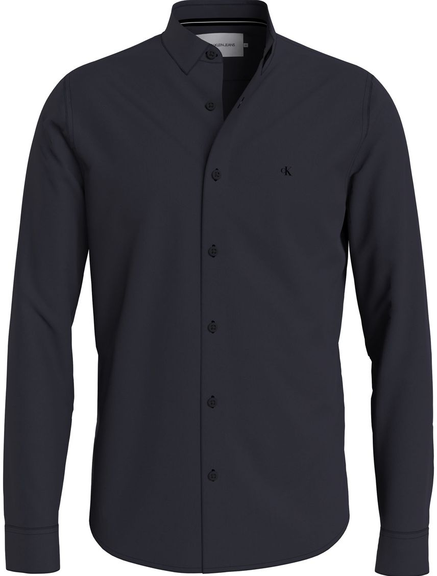 Camisa slim de algodón elástico
