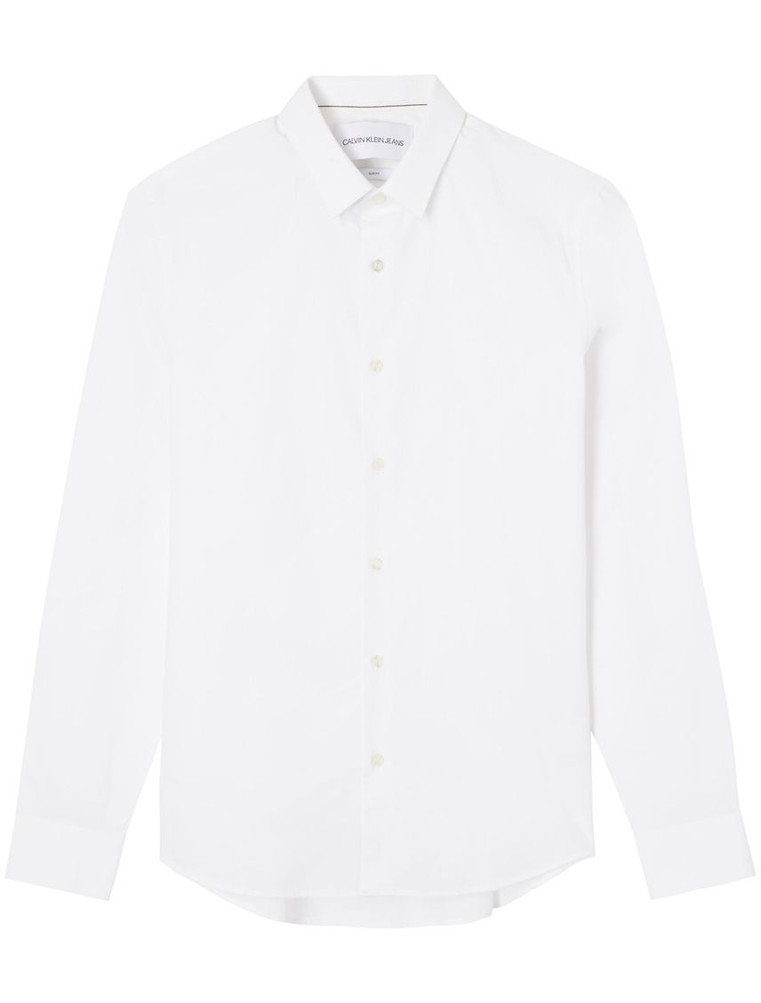 Camisa slim de algodón elástico