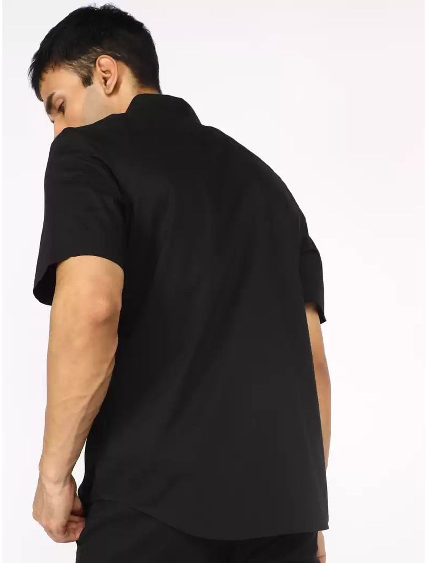 Camisa slim manga corta