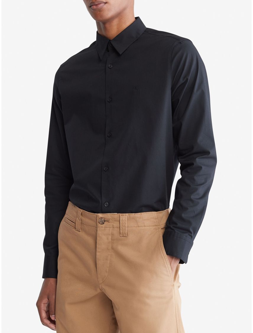 Camisa stretch con logo