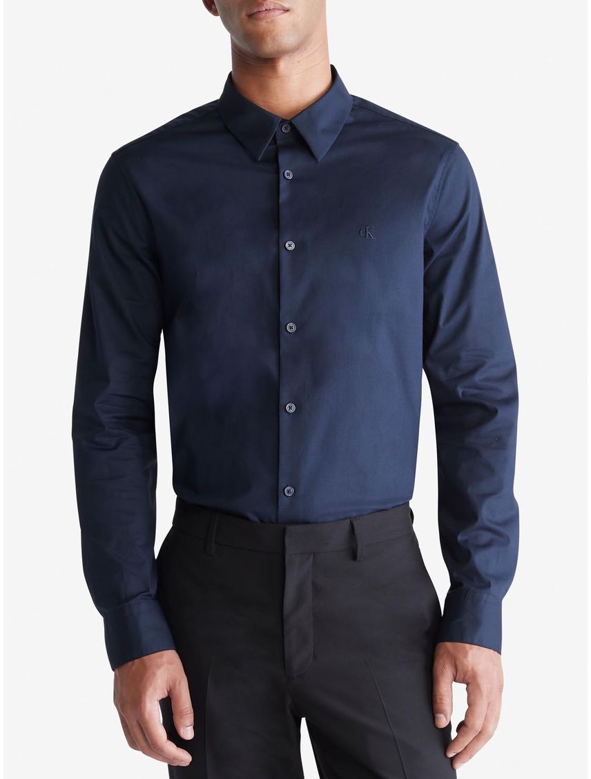 Camisa stretch con logo