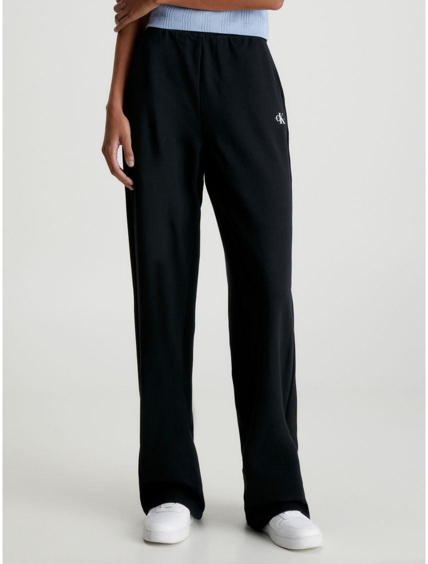 Pantalón de chándal de pierna ancha de punto milano