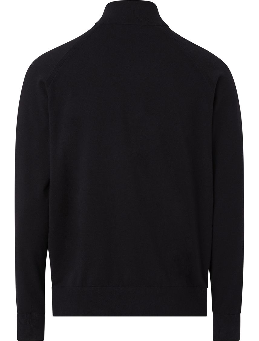 Sweater con cuello alto y cremallera quarter