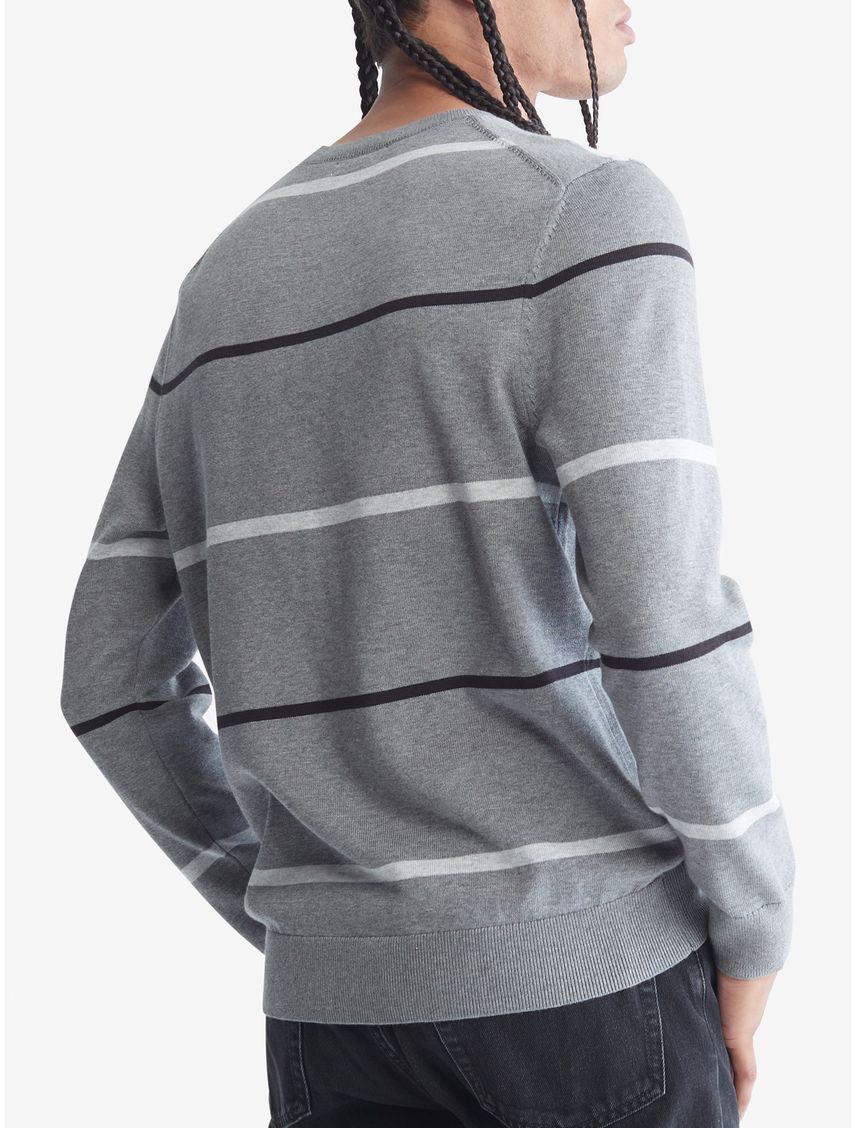 Sweater de algodón liso con monograma