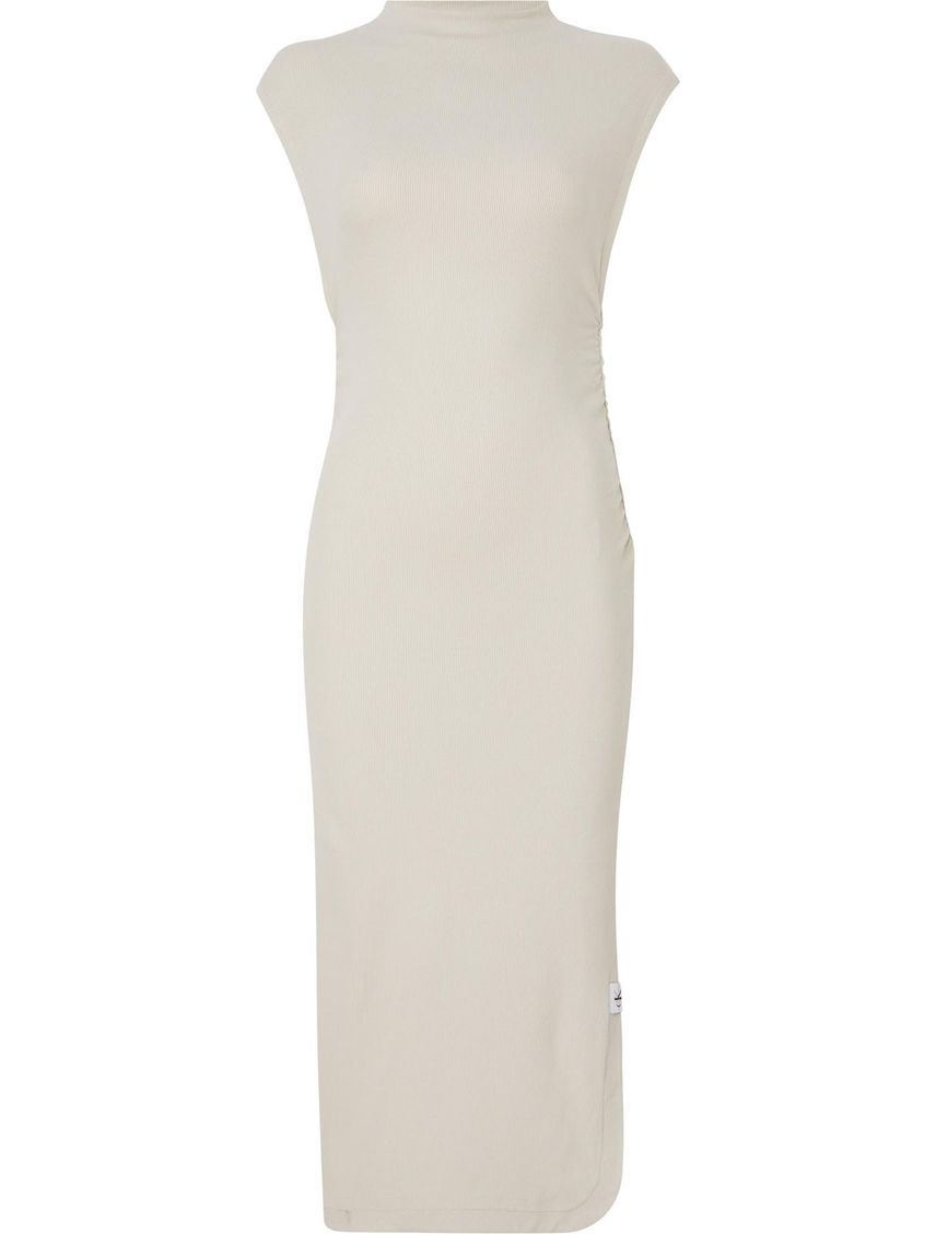 Vestido midi slim de canalé