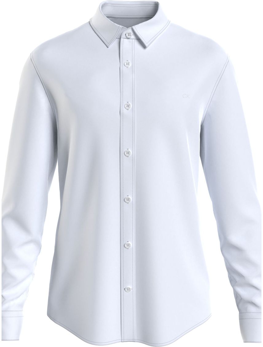 Camisa slim manga larga con bolsillo