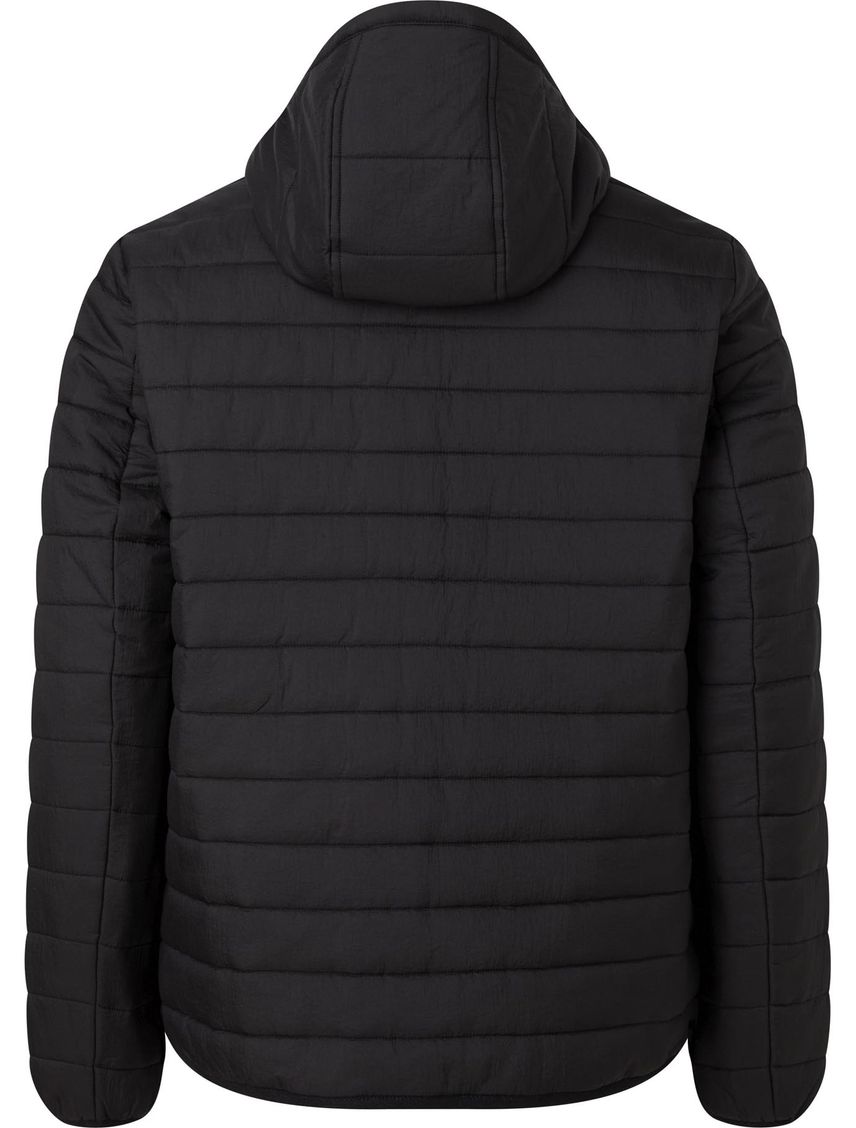 Campera acolchada arrugada con capucha