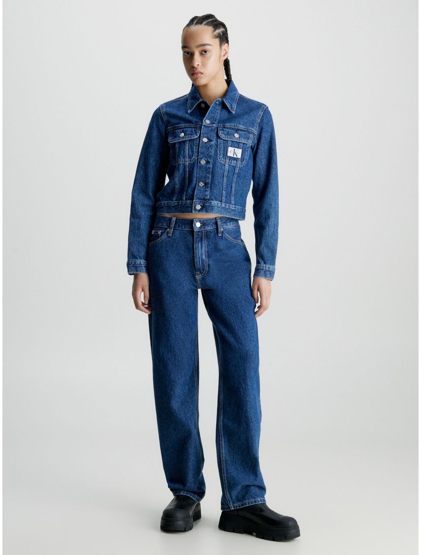 Campera denim cropped