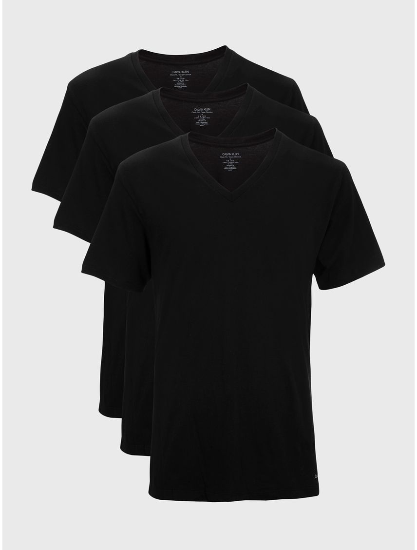 Pack de 3 remeras con cuello en v
