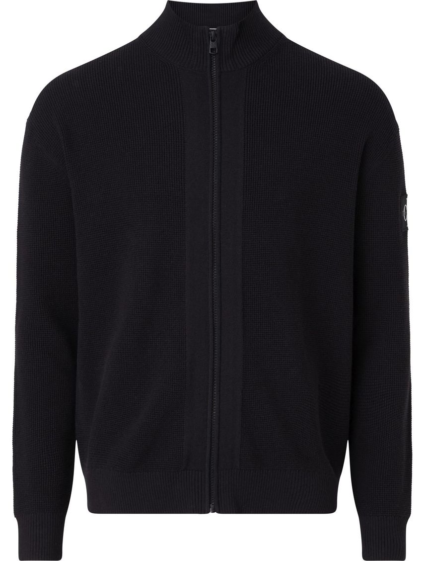 Sweater con cuello alto y cremallera