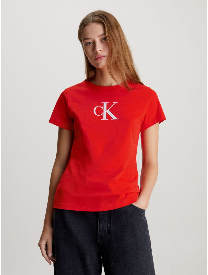 Remera slim con monograma