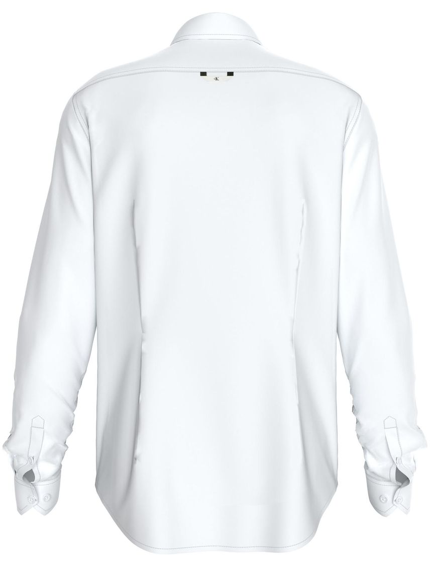 Camisa slim con mini monograma