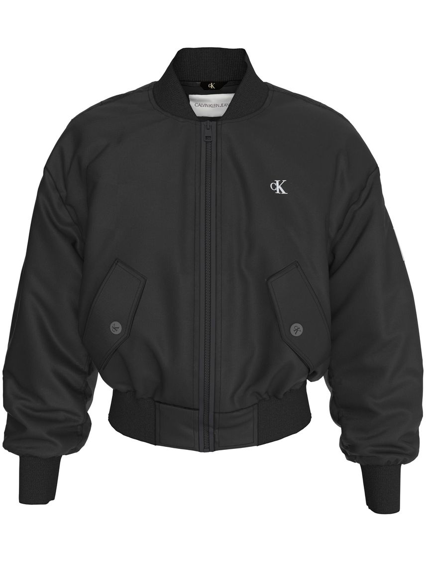 Campera bomber relaxed de satén