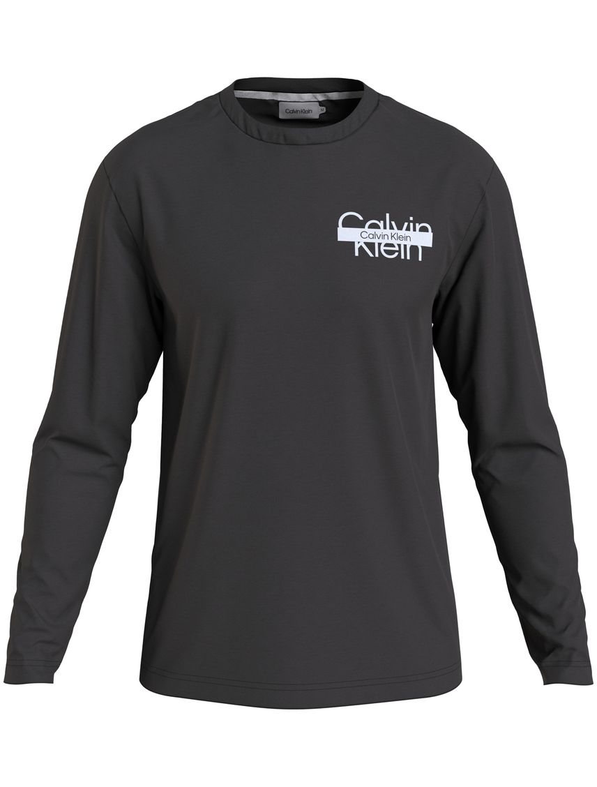 Remera manga larga con logo cortado