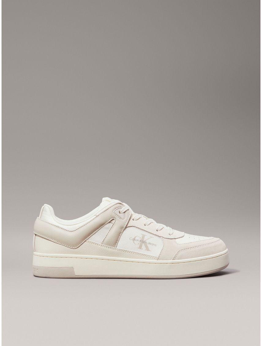 Zapatillas basket de cuero con detalles de gamuza