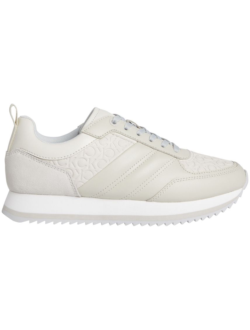 Zapatillas runner de piel y monograma