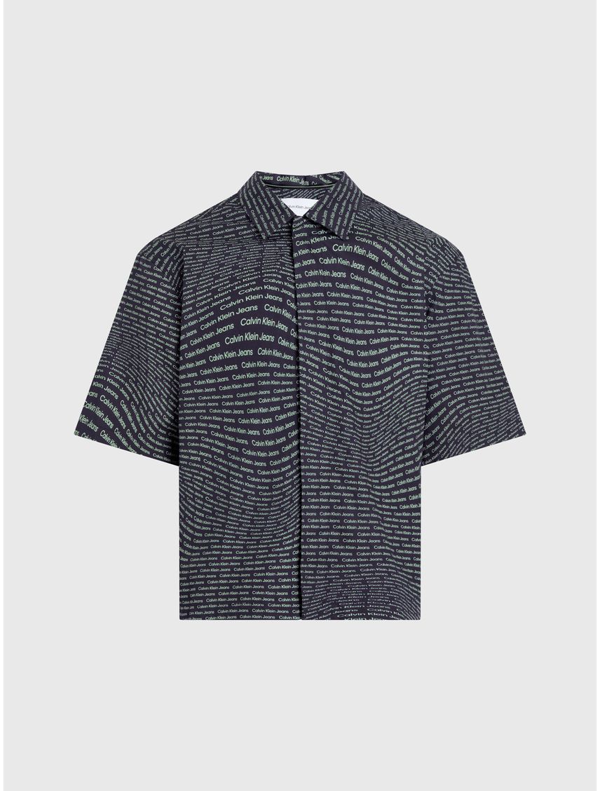 Camisa de manga corta con logo en toda la prenda
