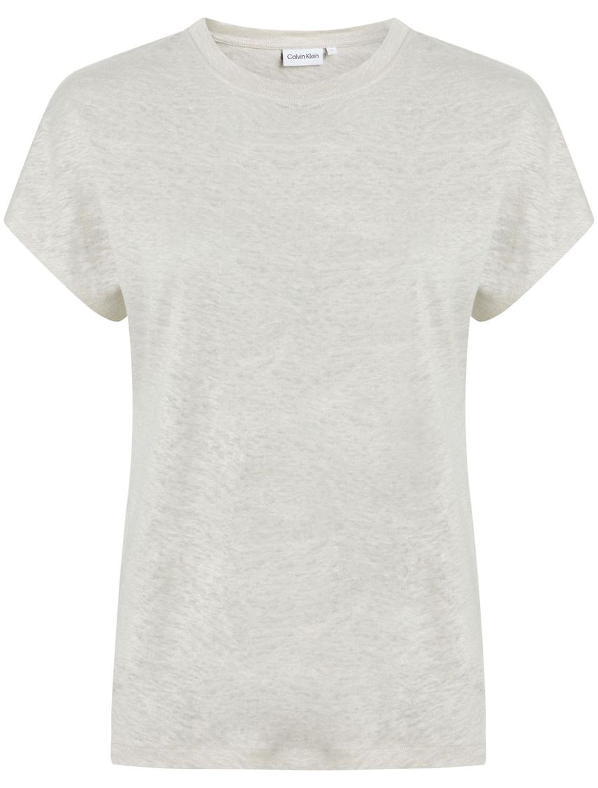 Remera de lino con cuello redondo