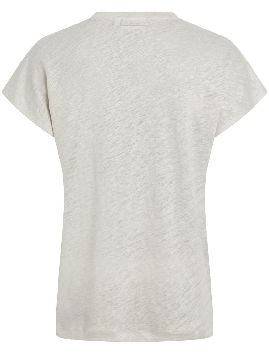 Remera de lino con cuello redondo