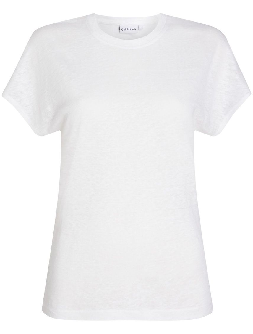 Remera de lino con cuello redondo
