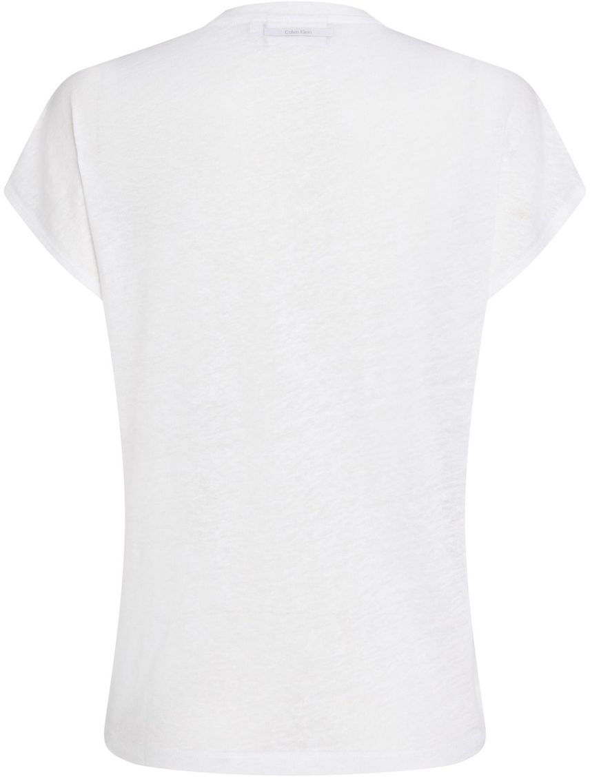 Remera de lino con cuello redondo
