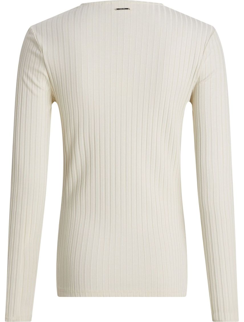 Sweater con cuello en v y cierre