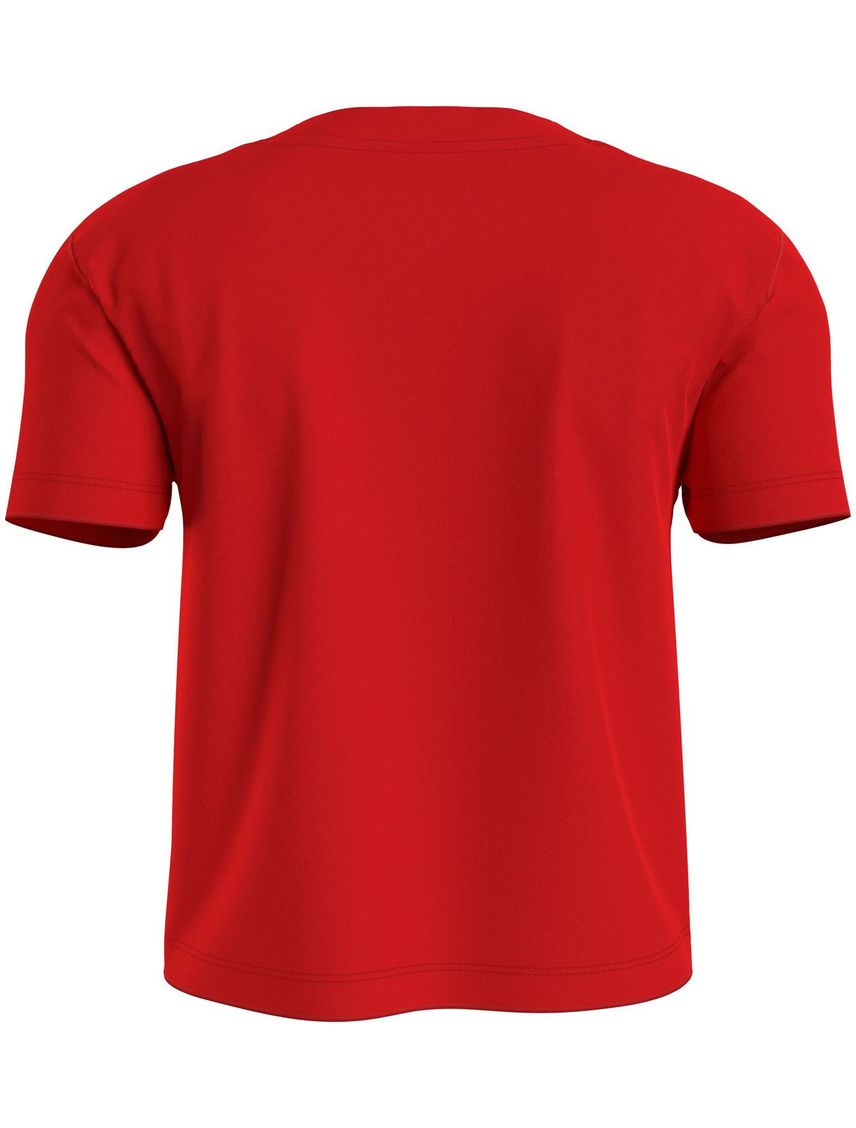 Remera cropped con mono logo