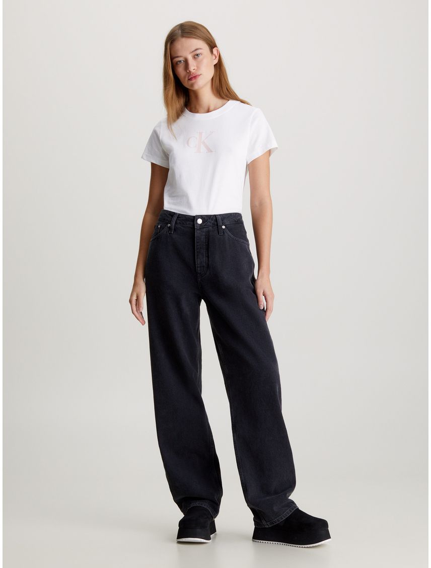 Remera slim con monograma