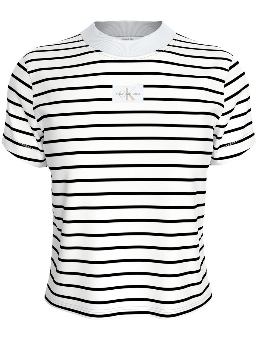 Remera corta de algodón