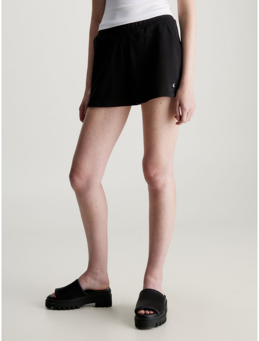 Short deportivo de felpa de algodón