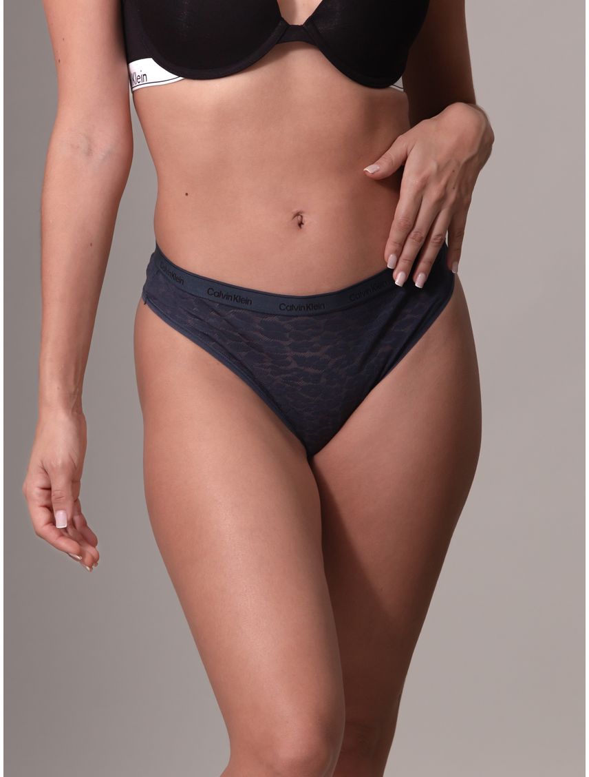 Bombacha brasileña de encaje - modern logo lace
