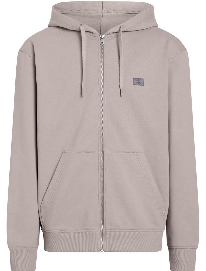 Buzo con capucha y etiqueta tejida