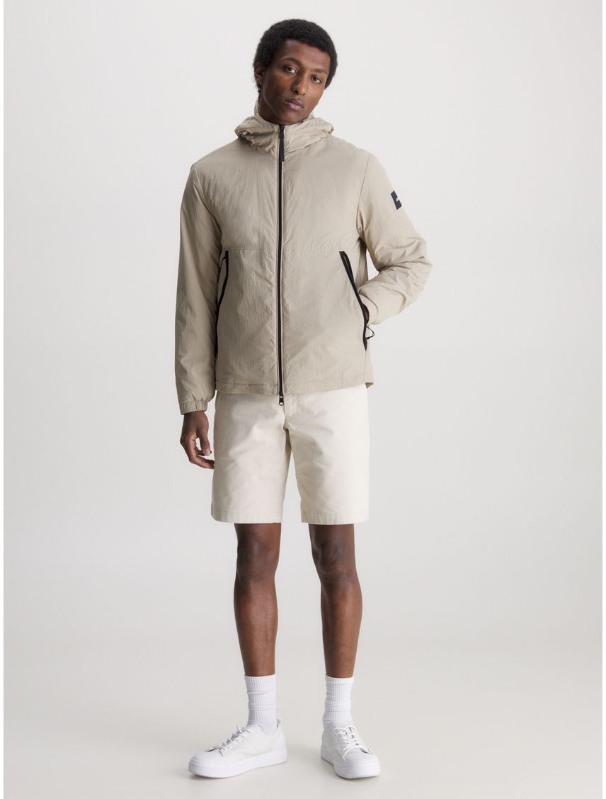 Campera acolchada en nailon arrugado