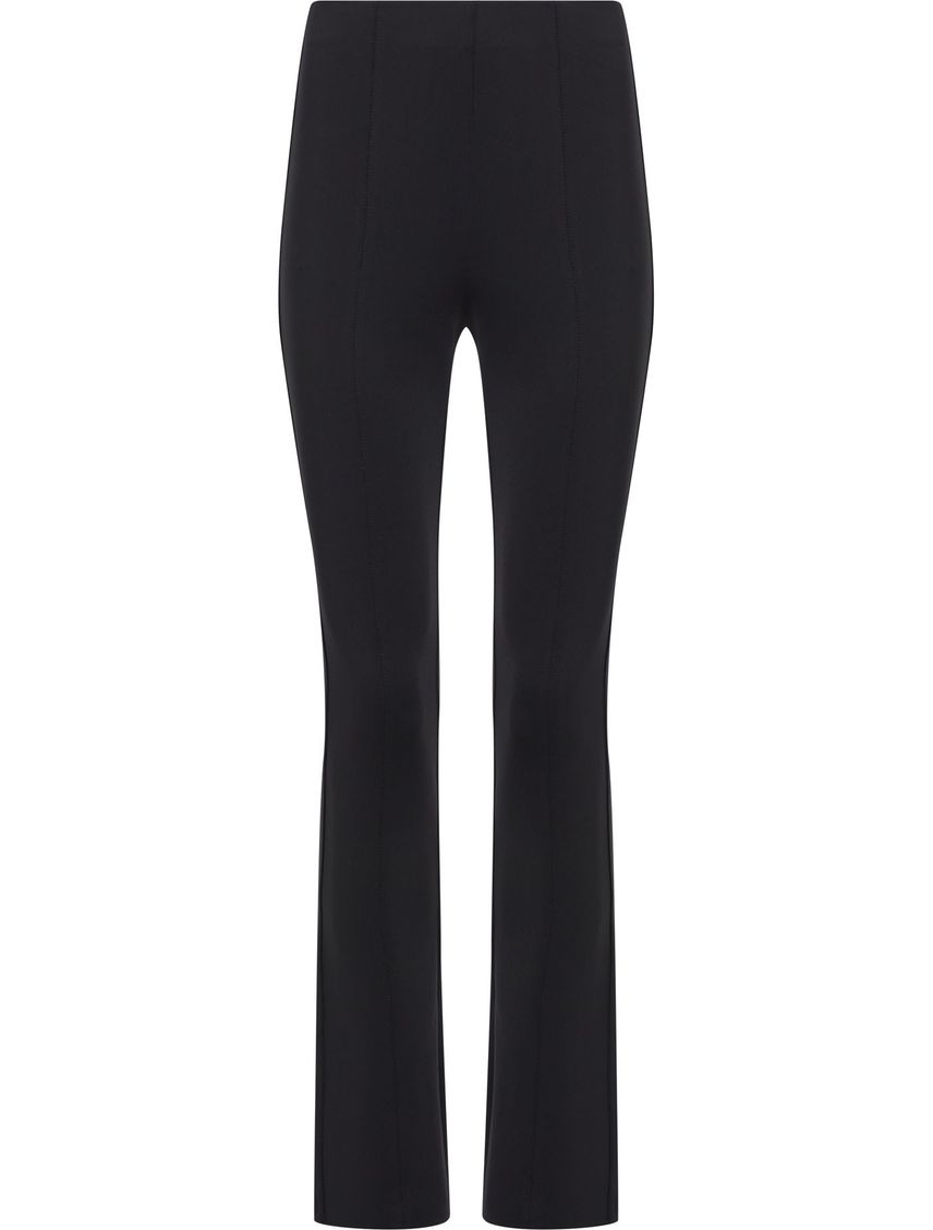 Pantalones acampanados slim de punto
