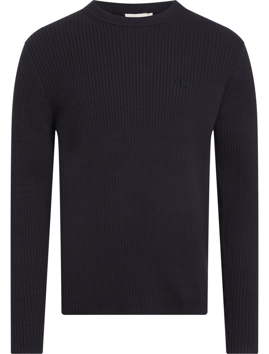Sweater slim de tejido canalé