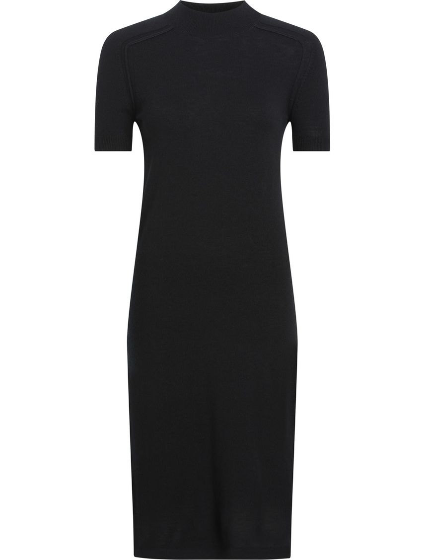 Vestido de lana merino con cuello alto