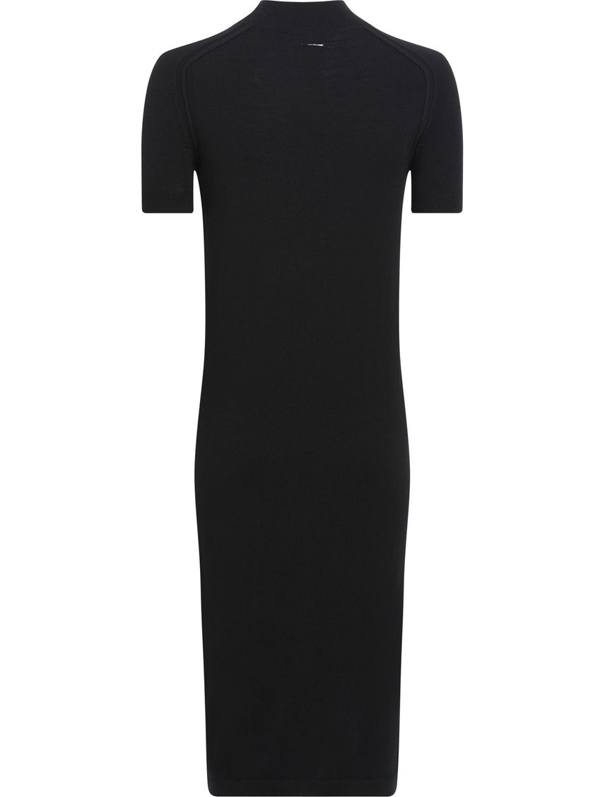 Vestido de lana merino con cuello alto