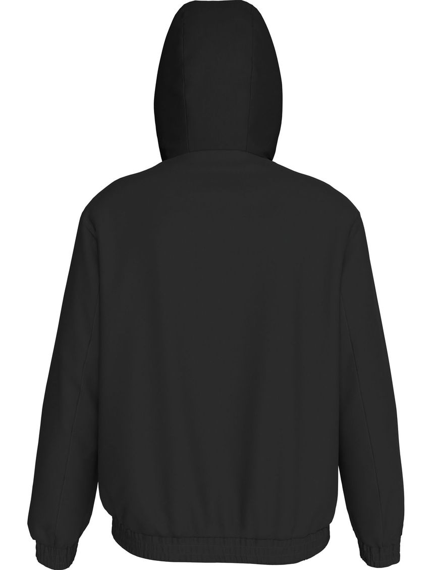 Campera de nailon con capucha y cremallera