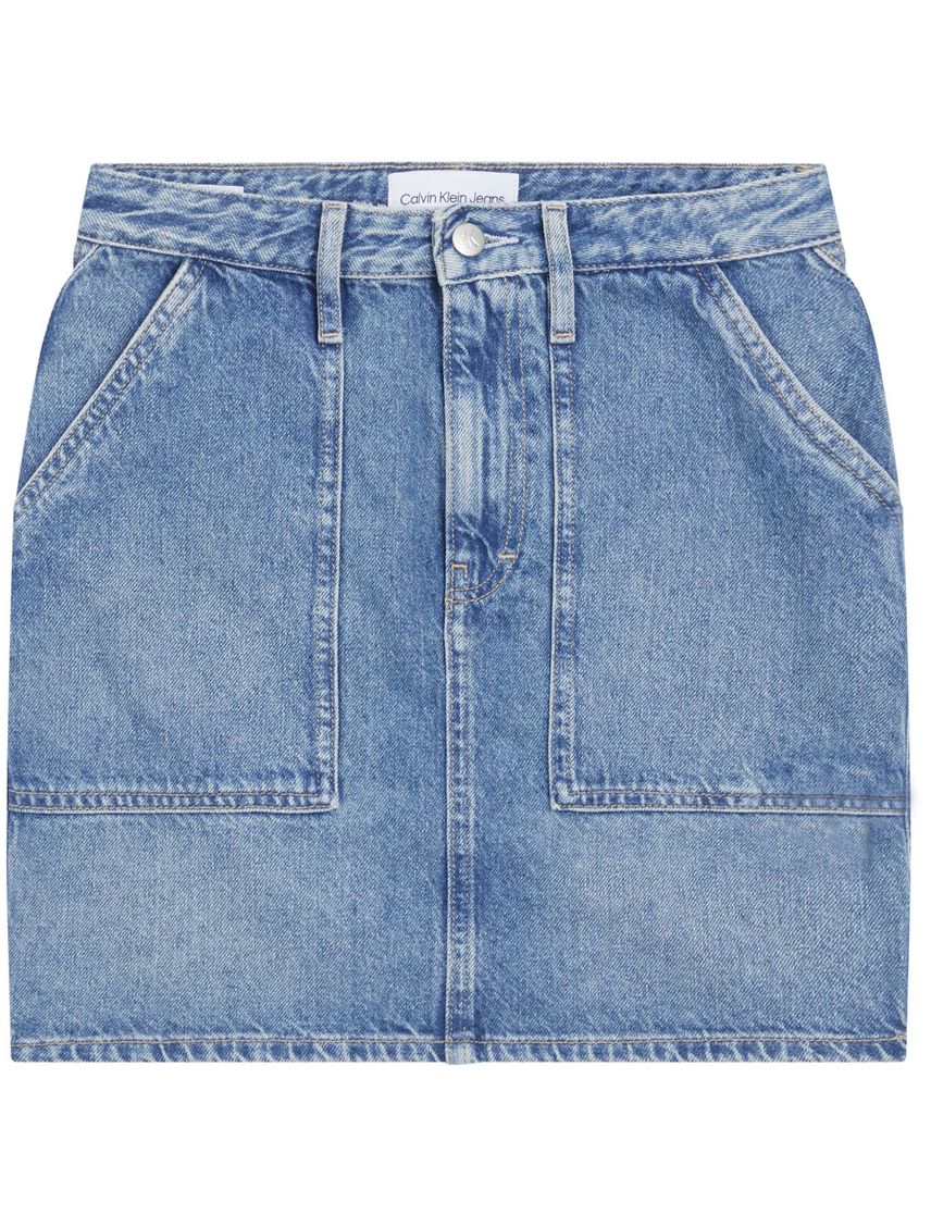 Minifalda denim de trabajo