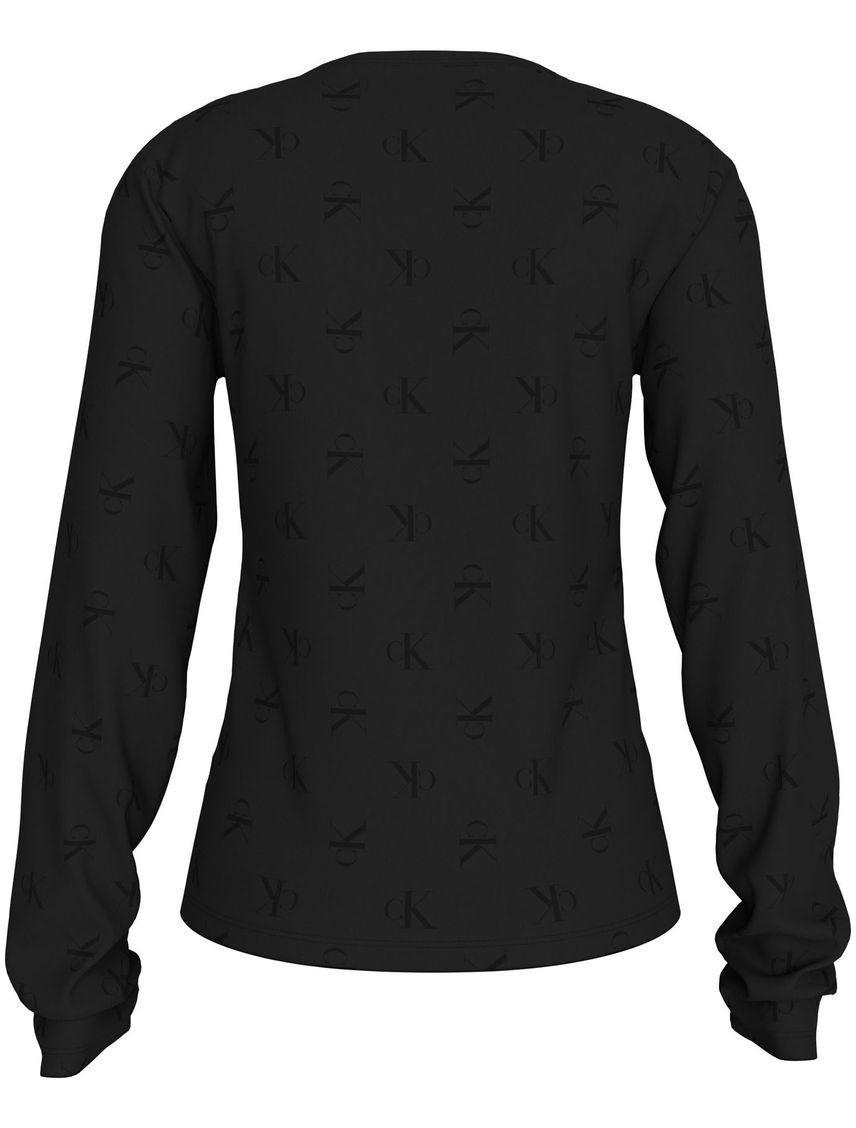 Remera manga larga con monograma all over