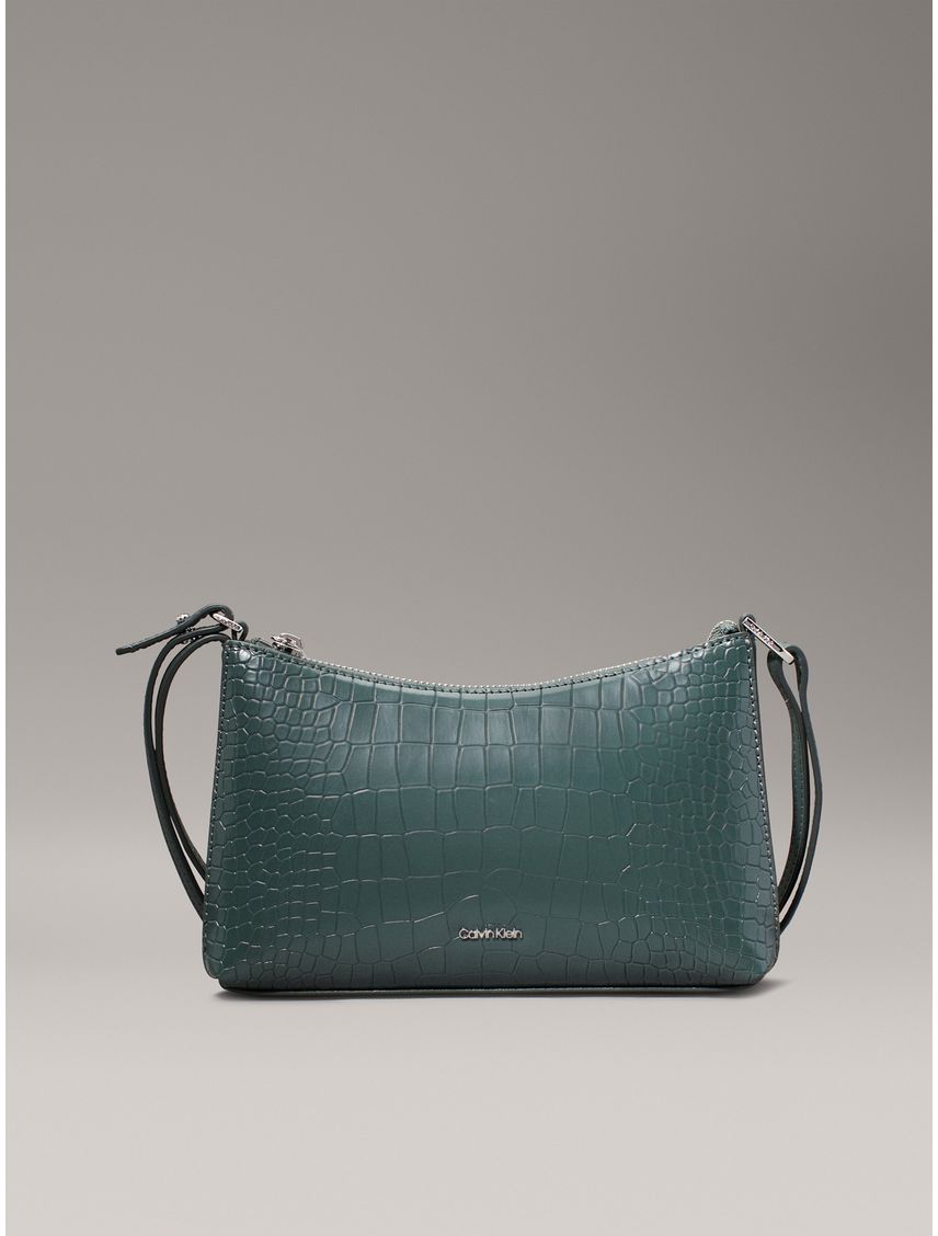 Cartera convertible de piel de cocodrilo