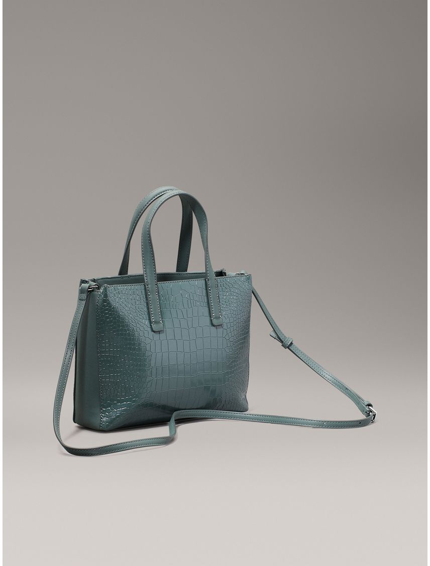 Cartera tote de piel de cocodrilo pequeño