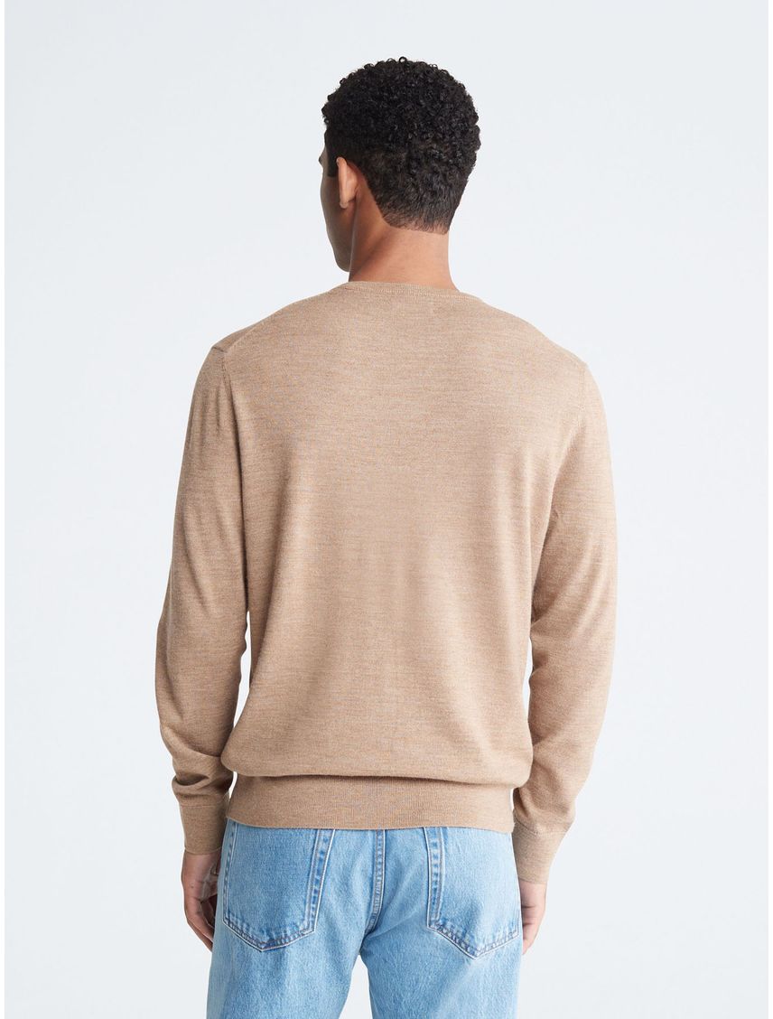 Sweater merino con cuello redondo