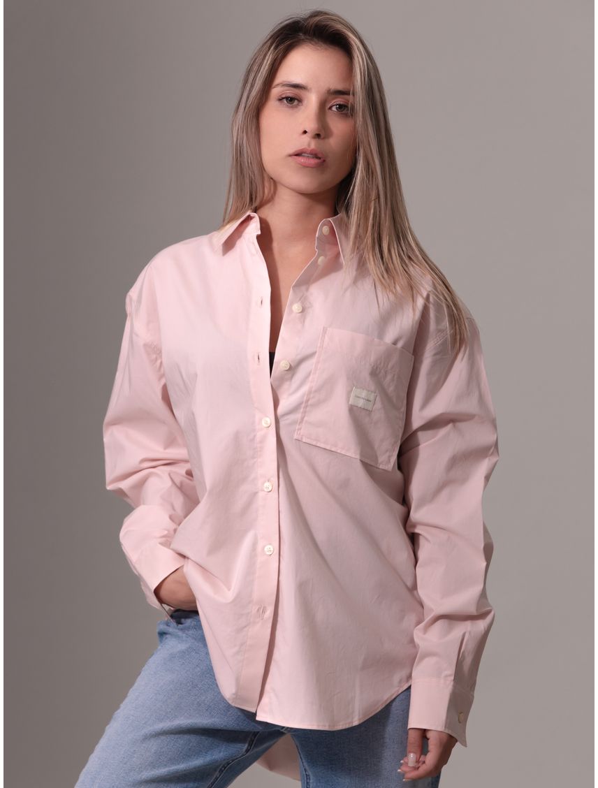 Camisa holgada de popelín de algodón