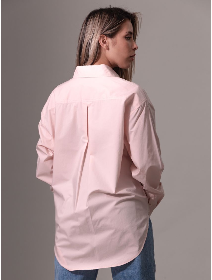 Camisa holgada de popelín de algodón