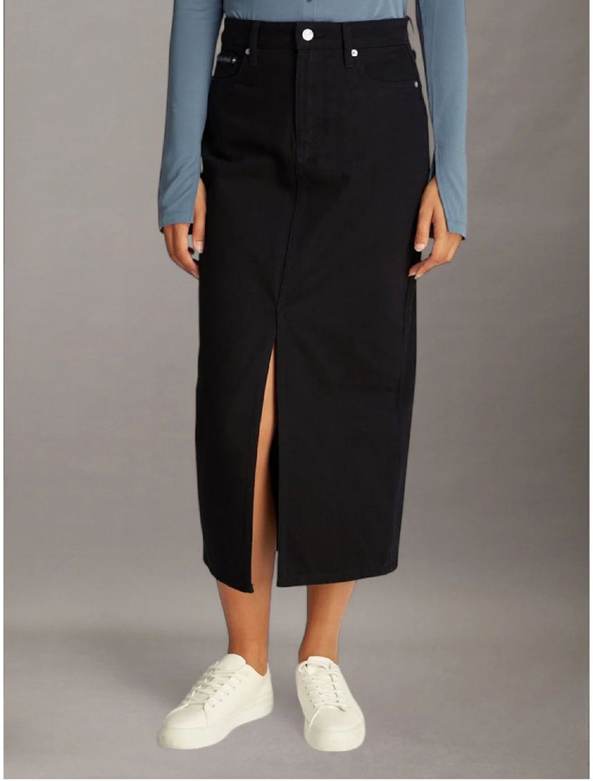 Falda larga denim