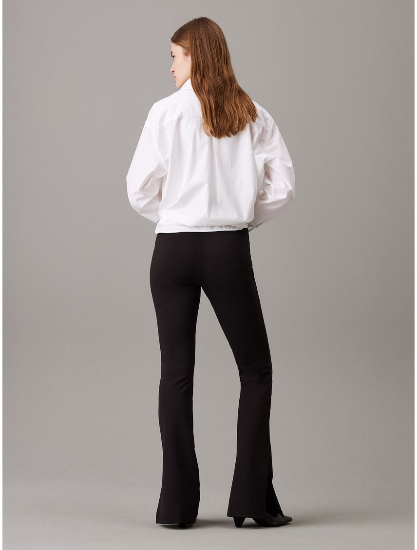 Leggings acampanados de punto milano